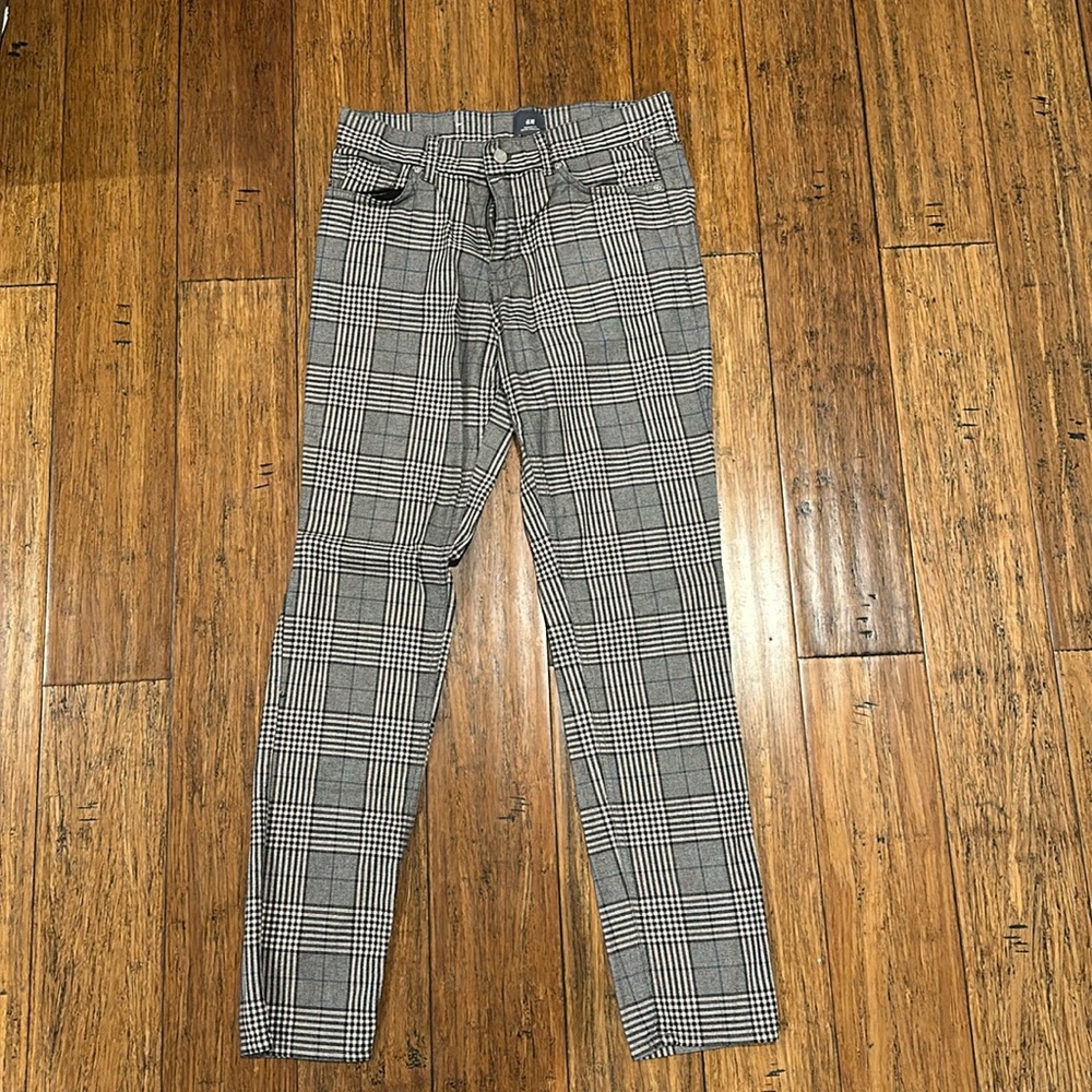 H&M skinny fit zip up pants